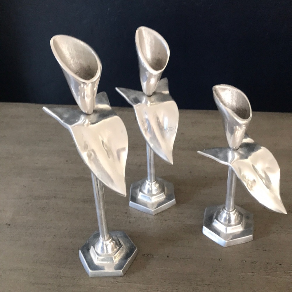 Set of Vintage Calla Lily Candle Holders